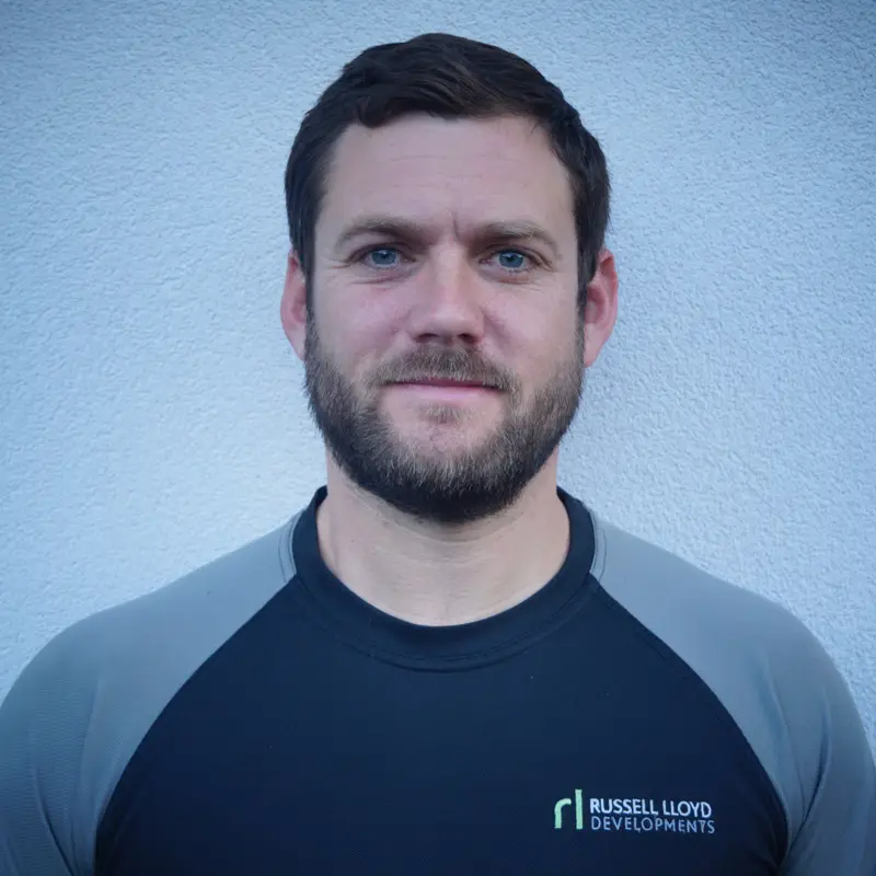 david profile image of David Evans wearing Russell Lloyd Evans branded t-shirt